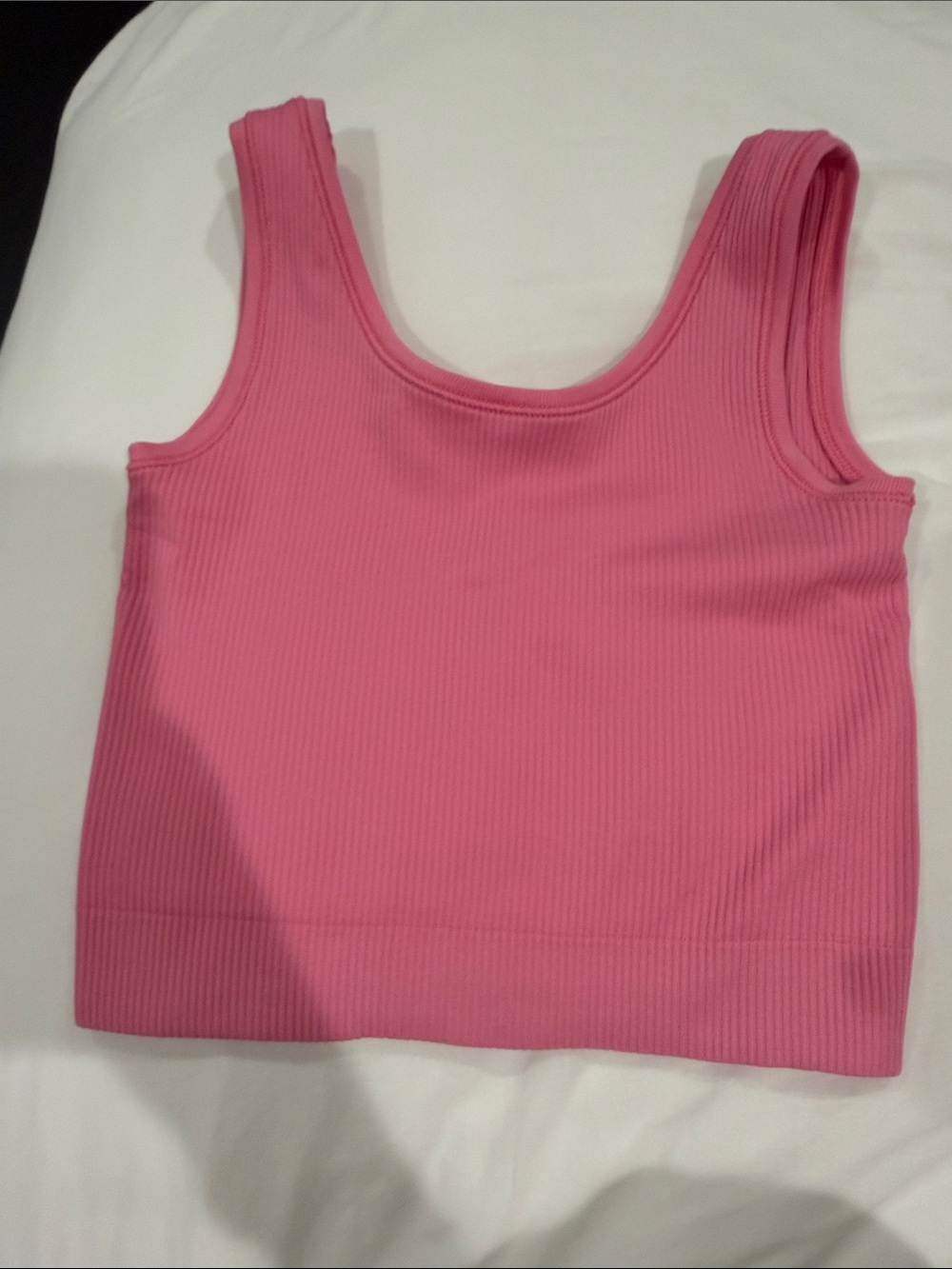 Athleta girls Ribbed Pink Tank Top - Casual Crop Tank